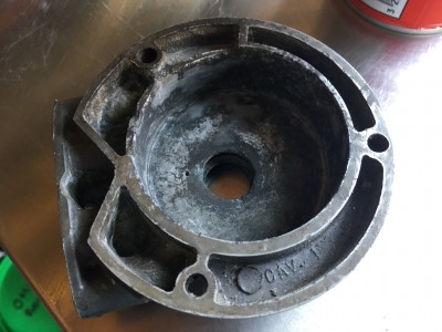Worn water pump - the 40s use at least 3 different styles and have different sized impellers..