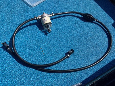 Fuel line and water filter separator for UK-spec Monkey Fuel
